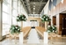 Modern wedding with white aisle runner