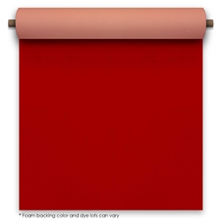 Red non-slip fabric aisle runner 