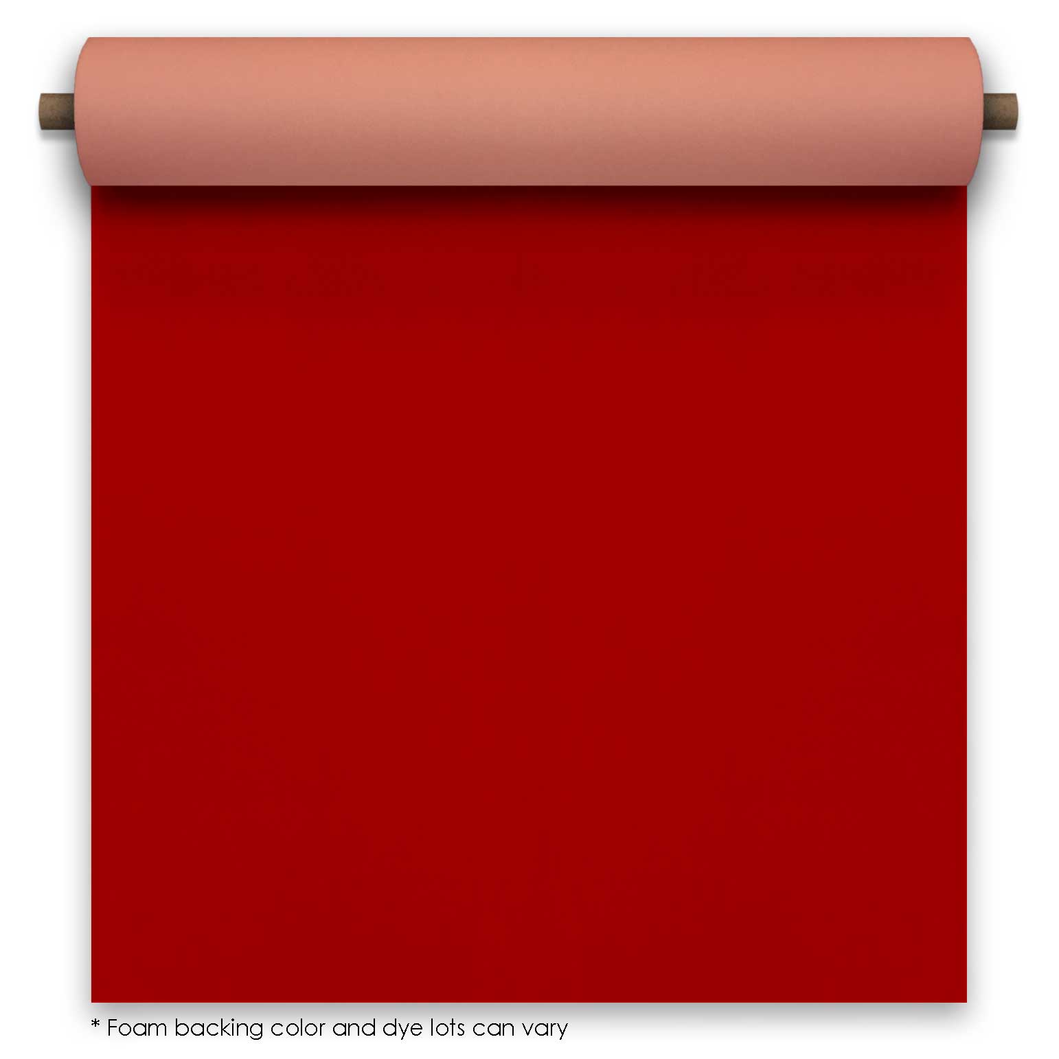 Red non-slip fabric aisle runner 